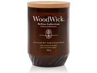 WoodWick ReNew Tomato Leaf & Basil svíčka velká